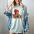 Cozy Gingerbread Christmas Reading Book Xmas Snowflakes Fall Women's Comfort Colors T-Shirt Denim