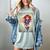 The Crimson Crescent 90s Retro Comic Book Superheroine Art Women's Comfort Colors T-Shirt Denim The Crimson Crescent 90s Retro Comic Book Superheroine Art Women's Comfort Colors T-Shirt Denim