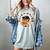 Cute Cat Fall In Love With Reading Book Cat Lover Librarian Women's Comfort Colors T-Shirt Denim