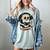 Cute Panda Reading Book Under Moon Bookworm Coffee Lover Women's Comfort Colors T-Shirt Denim