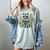 Cute Raccoon Reading Book Flowers Women's Comfort Colors T-Shirt Denim Cute Raccoon Reading Book Flowers Women's Comfort Colors T-Shirt Denim