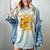 Easily Distracted By Cats And Books Cute Cat Book Lover Women's Comfort Colors T-Shirt Denim