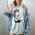 Female Librarian Rosie Riveter Book Guardian Woman Women's Comfort Colors T-Shirt Denim