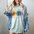 Floral Book Equality Human Rights Social Justice Peace Love Women's Comfort Colors T-Shirt Denim
