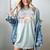Frutiger Aero Graphic Er Tie Dye Women's Comfort Colors T-Shirt Denim