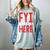Fyi Introvert Here Raglan Baseball Tee Women's Comfort Colors T-Shirt Denim