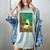 Groovy Ghost Reading Book Cat Halloween Ghost Teacher Women's Comfort Colors T-Shirt Denim