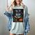 Halloween Girls Boys Cute Wolf Book Pumpkin Kids Halloween Women's Comfort Colors T-Shirt Denim