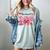 HUGvyn One Loved Teacher Valentine Book Heart Reading Bow Women's Comfort Colors T-Shirt Denim
