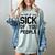 Introvert Men Women Sarcastic Saying Sick Of People Women's Comfort Colors T-Shirt Denim