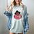 Just A Girl Who Loves Books Cute African American Afro Women's Comfort Colors T-Shirt Denim