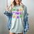 Mardi Gras Teacher Coquette Bow Pencil Apple Book Women Girl Women's Comfort Colors T-Shirt Denim