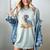 Night Owl Book Club Crescent Moon Late Night Reading Women's Comfort Colors T-Shirt Denim