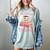 Not Today I'm Booked Book Lover Book Stack Coquette Bow Women's Comfort Colors T-Shirt Denim