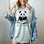Panda Reading Chapter Books Women's Comfort Colors T-Shirt Denim Panda Reading Chapter Books Women's Comfort Colors T-Shirt Denim