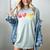 Peace Love Books Reader Librarian Library Book Women's Comfort Colors T-Shirt Denim