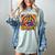 Peace Sign Groovy Vibes Costume Nostalgia Tie Dye Fashion Women's Comfort Colors T-Shirt Denim