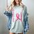 Pink In Memory Of Sister Breast Cancer Awareness Flag Women's Comfort Colors T-Shirt Denim Pink In Memory Of Sister Breast Cancer Awareness Flag Women's Comfort Colors T-Shirt Denim
