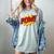 POW -Adults Kids Comic Book Cartoon Pop Art Novelty Sarcastic Women's Comfort Colors T-Shirt Denim POW -Adults Kids Comic Book Cartoon Pop Art Novelty Sarcastic Women's Comfort Colors T-Shirt Denim