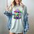 Psychedelic Alien Mushroom Nostalgia Groovy Vibe Hippie Women's Comfort Colors T-Shirt Denim