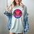 Retro 80s Synthwave Sunset & Palm Trees Retro Nostalgia 80s Women's Comfort Colors T-Shirt Denim