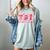 Retro Coquette Bow All Booked For Valentines Book Lover Cute Women's Comfort Colors T-Shirt Denim