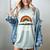 Retro Rainbow Take A Look It's In A Book Reading Women's Comfort Colors T-Shirt Denim Retro Rainbow Take A Look It's In A Book Reading Women's Comfort Colors T-Shirt Denim