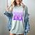 In My School Librarian Era Groovy Back To School Book Lover Women's Comfort Colors T-Shirt Denim