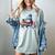 Snowman Reading Books Lovers Librarian Bookworm Christmas Women's Comfort Colors T-Shirt Denim