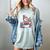 Snowman Reading Snow Many Books Snow Little Time Winter Women's Comfort Colors T-Shirt Denim