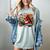 Squirrel Reading a Book Lover Bookworm Women's Comfort Colors T-Shirt Denim