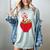 Strawberry Shortcake Sitting On Strawberry Retro Nostalgia Women's Comfort Colors T-Shirt Denim