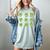 Teacher Reading Shamrock St Patrick’s Day Book Lover Kids Women's Comfort Colors T-Shirt Denim