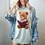 Teddy Bear Reading a Book Women's Comfort Colors T-Shirt Denim