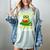 Toad-Ally 100 Days Smarter Frog Reading Book 100 School Day Women's Comfort Colors T-Shirt Denim