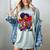 History Woman Reading Book Geometric Girl Educated Women's Comfort Colors T-Shirt Denim