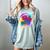 Totally 80's Tie Dye Retro Vibes 1980s Style Nostalgia Women's Comfort Colors T-Shirt Denim