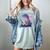 Trex Reading Book Dinosaur Women's Comfort Colors T-Shirt Denim