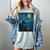 Van Gogh Starry Night Fantasy Reader Dragon Reading Book Women's Comfort Colors T-Shirt Denim