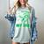 I Wear Kelly Green In My Memory Of My Dad Bile Duct Cancer Women's Comfort Colors T-Shirt Denim