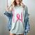 I Wear Pink In Memory Of Friend Breast Cancer Awareness Flag Women's Comfort Colors T-Shirt Denim