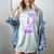 I Wear Purple In Memory Of My Dad Alzheimer's Awareness Women's Comfort Colors T-Shirt Denim