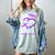 I Wear Purple In Memory For My Wife Dementia Awareness Women's Comfort Colors T-Shirt Denim