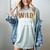 Wild About Reading Book Lover Bookworm Library Day Women's Comfort Colors T-Shirt Denim