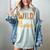 Wild About Reading Lover Bookworm Library Teacher Zoo Animal Women's Comfort Colors T-Shirt Denim