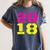 2018 Big Neon Numbers For The New Year Or Graduation Women's Comfort Colors T-Shirt Denim