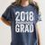 2018 Biology Graduation Biologist Graduate Degree Women's Comfort Colors T-Shirt Denim