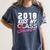 2018 Kiss My Class Goodbye Graduation Women's Comfort Colors T-Shirt Denim