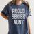 2018 Senior Aunt SEN18R Class Graduation Party T Shirt Women's Comfort Colors T-Shirt Denim