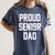 2019 Senior Dad High School Graduation Party SEN19R T Shirt Women's Comfort Colors T-Shirt Denim